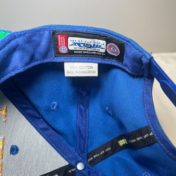 West Virginia Mountaineers Top of the World Snapback Hat Y2K Vintage - Picture 6 of 6